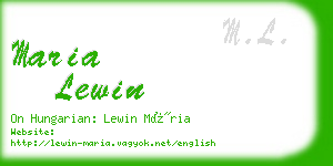 maria lewin business card